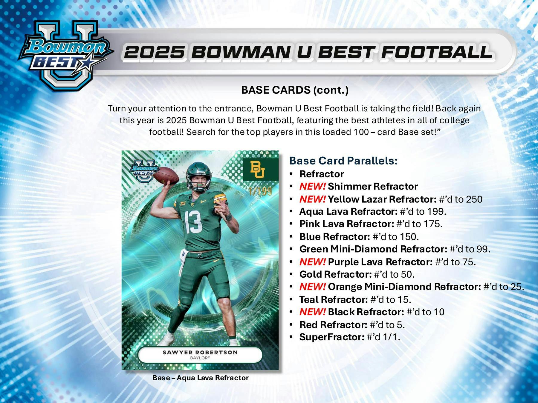 2025 Bowman University Best Football Hobby Box (4 Autos) Dec 5th - NFL Hobby Box