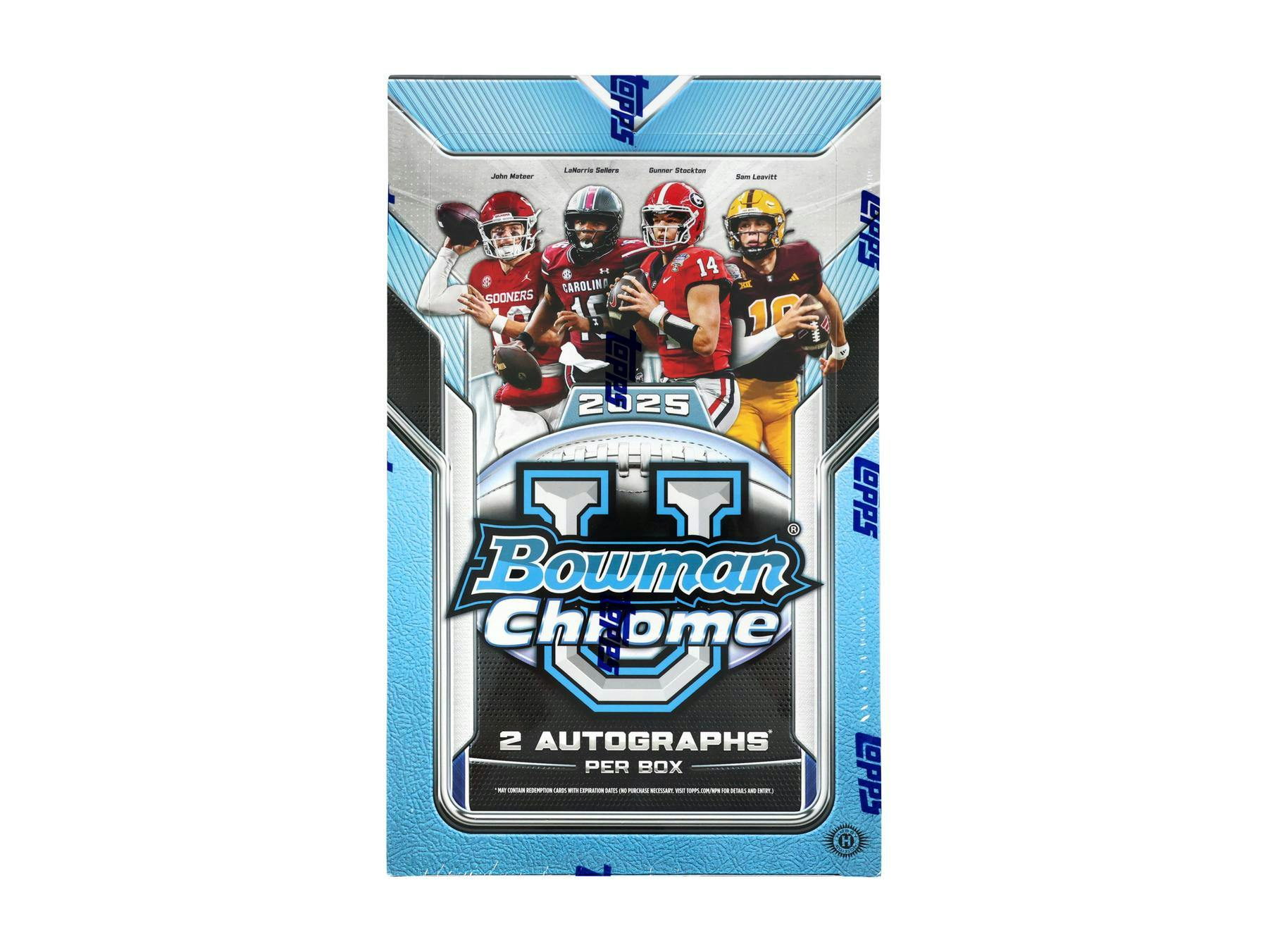 2025 Bowman University Chrome Football Hobby Box (2 Autos) - NFL Hobby Box