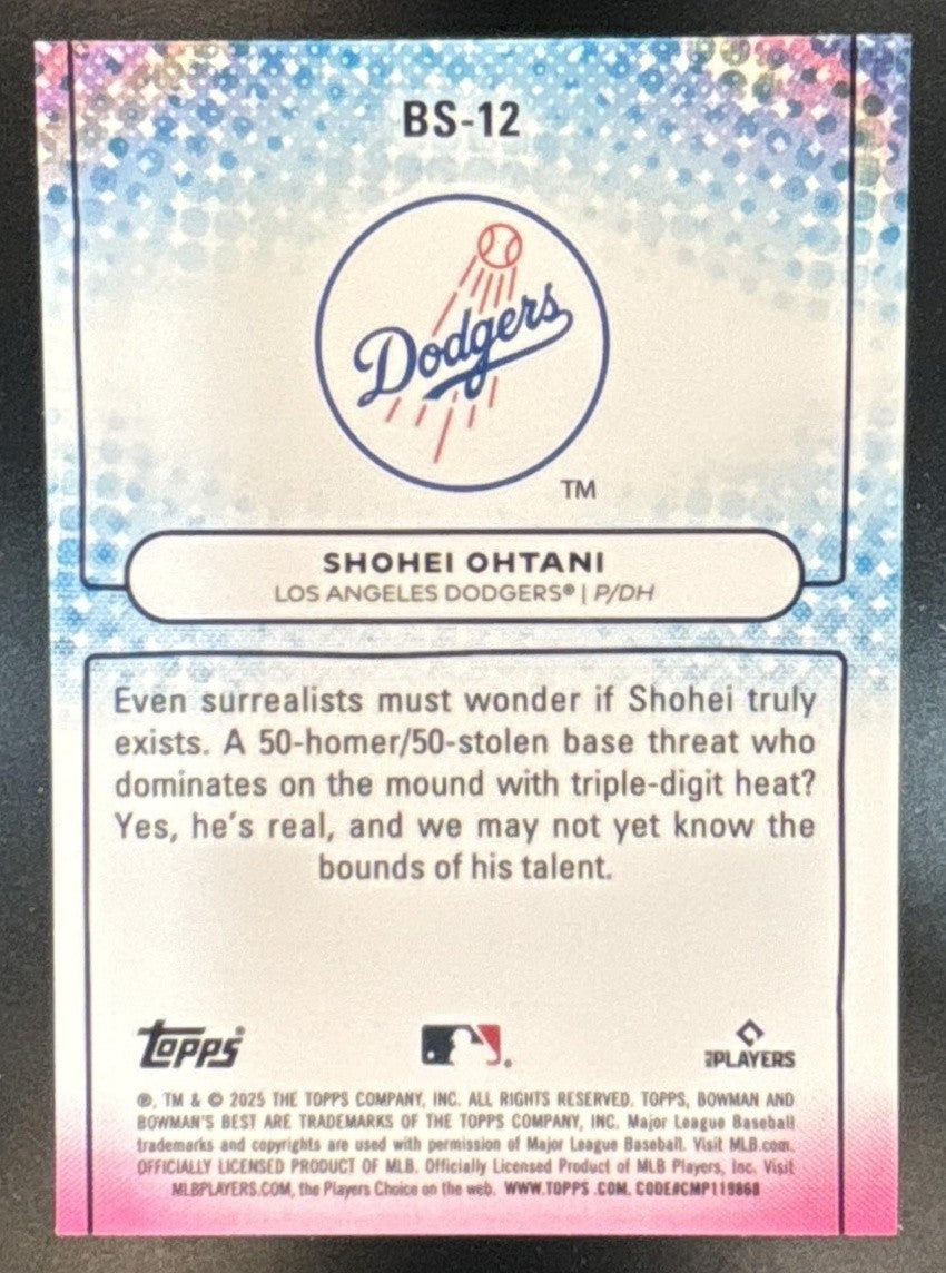 2025 Bowman’s Best Shohei Ohtani Showpieces #BS-12 Los Angeles Dodgers - Sports Cards