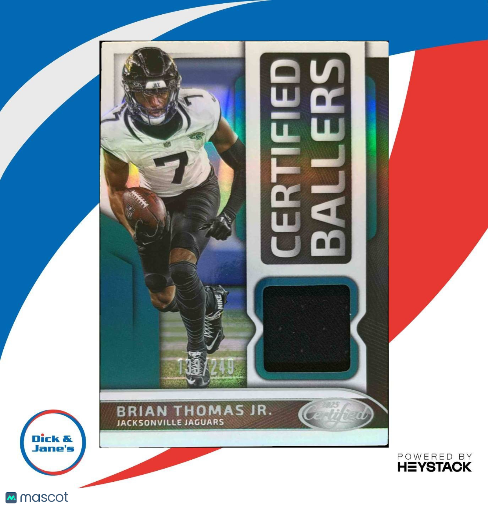 2025 Certified Brian Thomas Jr. Ballers Mirror /249 MEM Jacksonville Jaguars - Sports Cards