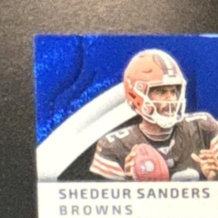 2025 Certified Shedeur Sanders Deion Travis Hunter Stitches N Time TRI Patch /20 - Sports Cards