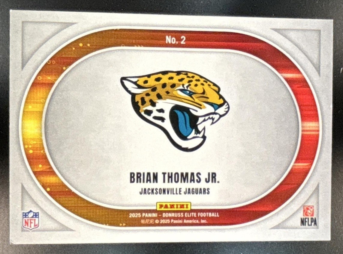 2025 Donruss Elite Brian Thomas Jr. Full Throttle Black 1/1 Jacksonville Jaguars - Sports Cards