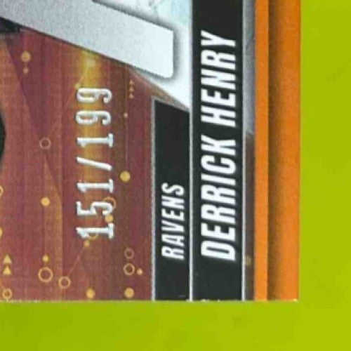 2025 Donruss Elite Derrick Henry Full Throttle Orange /199 #8 Baltimore Ravens - Sports Cards