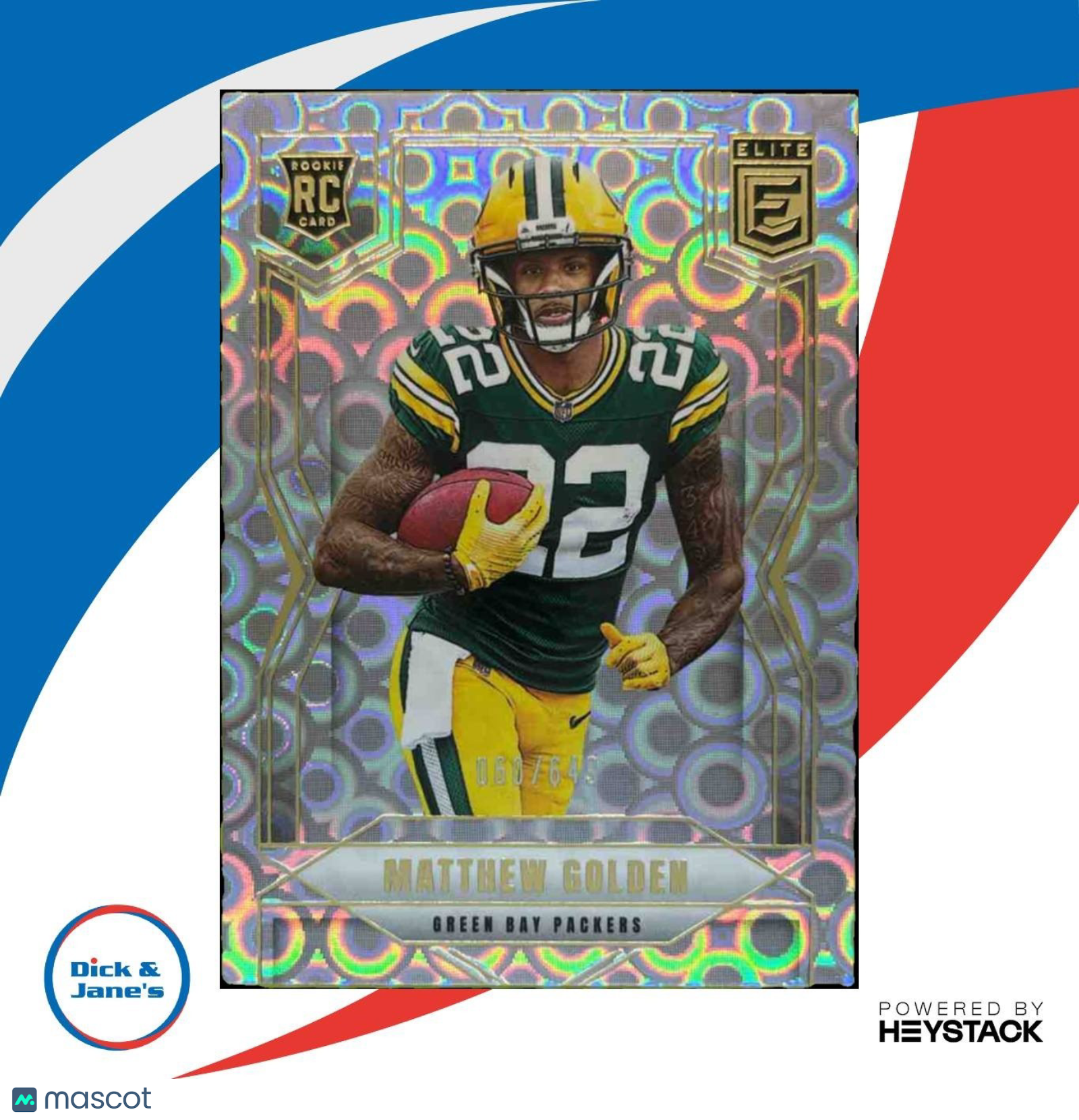 2025 Donruss Elite Matthew Golden Rookies Lavender Pyramids /649 #144 RC Packers - Sports Cards