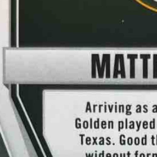 2025 Donruss Elite Matthew Golden Rookies Lavender Pyramids /649 #144 RC Packers - Sports Cards