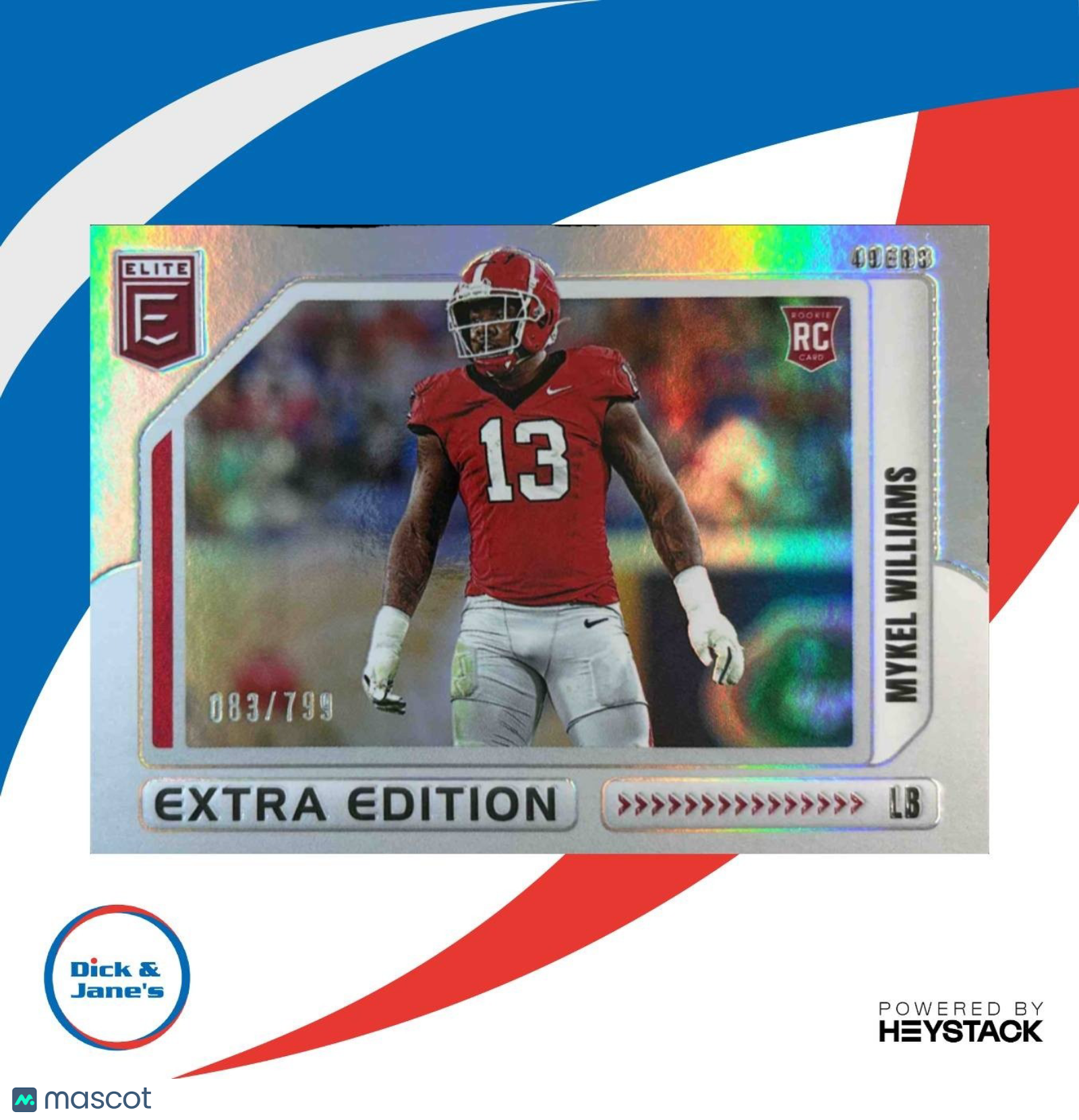 2025 Donruss Elite Mykel Williams Extra Edition 83/799 #20 San Francisco 49ers - Sports Cards