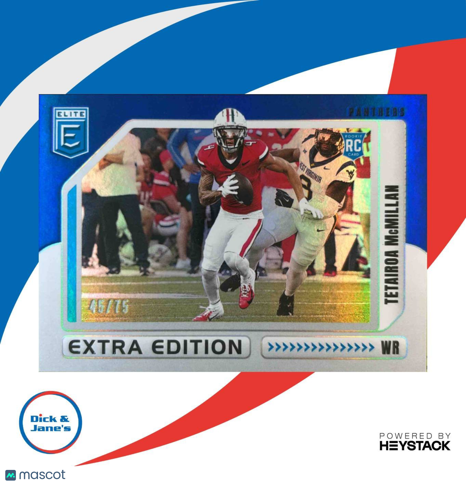 2025 Donruss Elite Tetairoa McMillan Extra Edition Blue 45/75 Carolina Panthers - Sports Cards