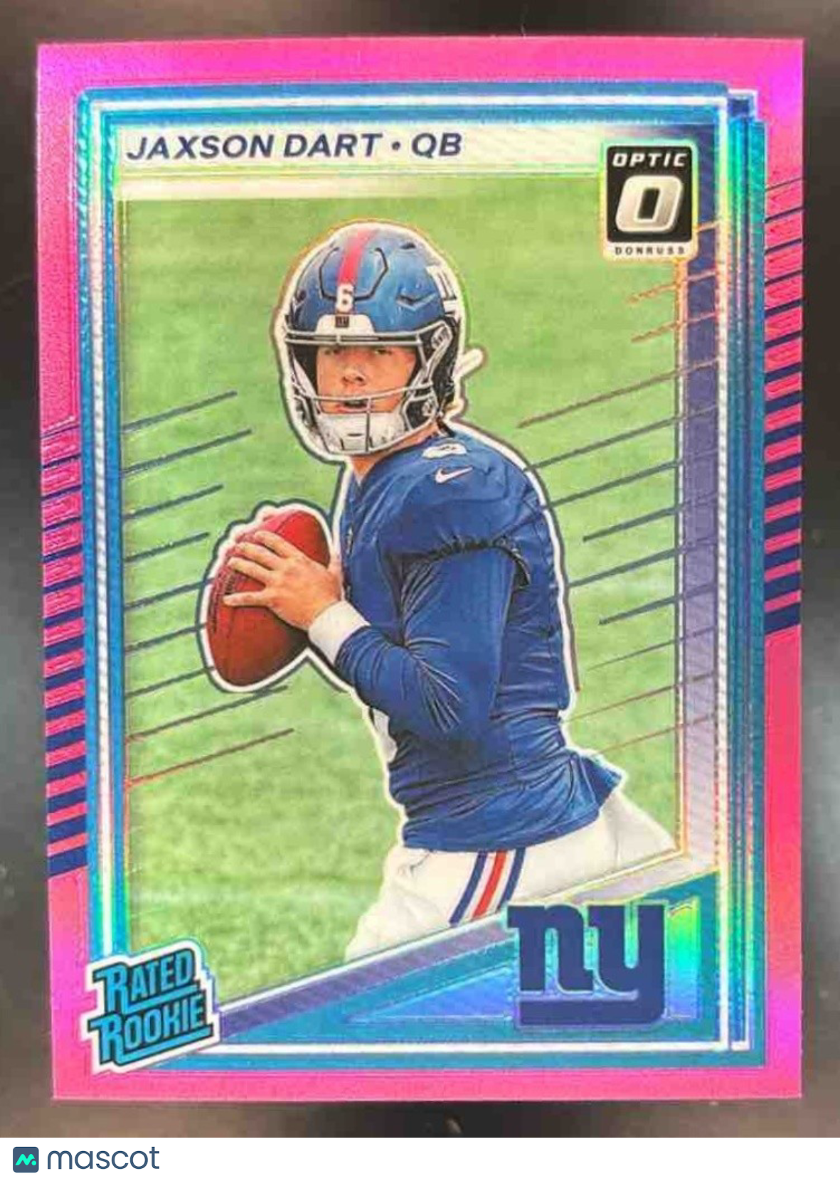 2025 Donruss Jaxson Dart Optic Rated Rookie Preview Pink #400 RC New York Giants - Sports Cards