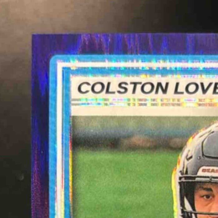 2025 Donruss Optic Colston Loveland Purple Shock Prizm #204 Chicago Bears - Sports Cards