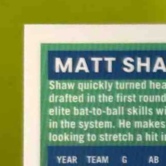 2025 Donruss Optic Matt Shaw Blue Velocity #143 Chicago Cubs - Sports Cards
