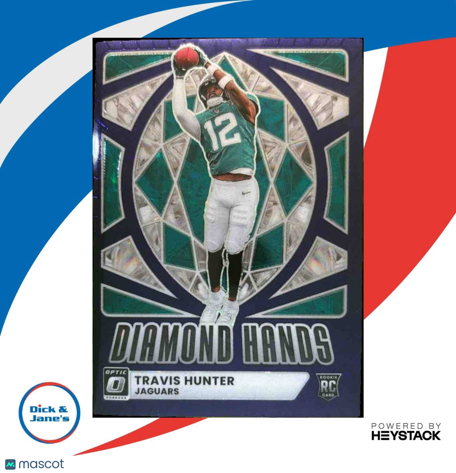 2025 Donruss Optic Travis Hunter Diamond Hands Purple /25 RC Jacksonville Jaguar - Sports Cards