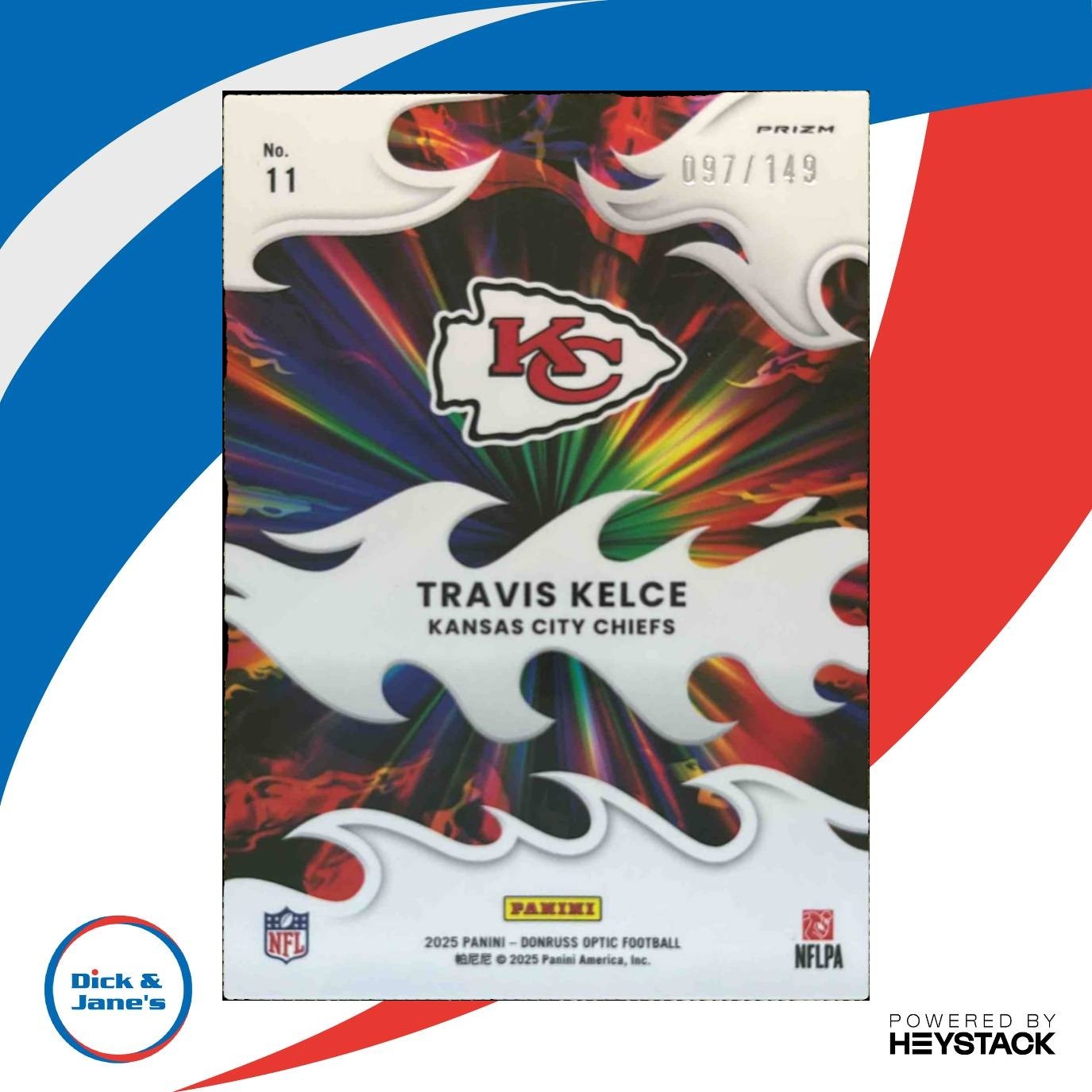 2025 Donruss Optic Travis Kelce Light It Up Black Pandora /149 Chiefs - Sports Cards