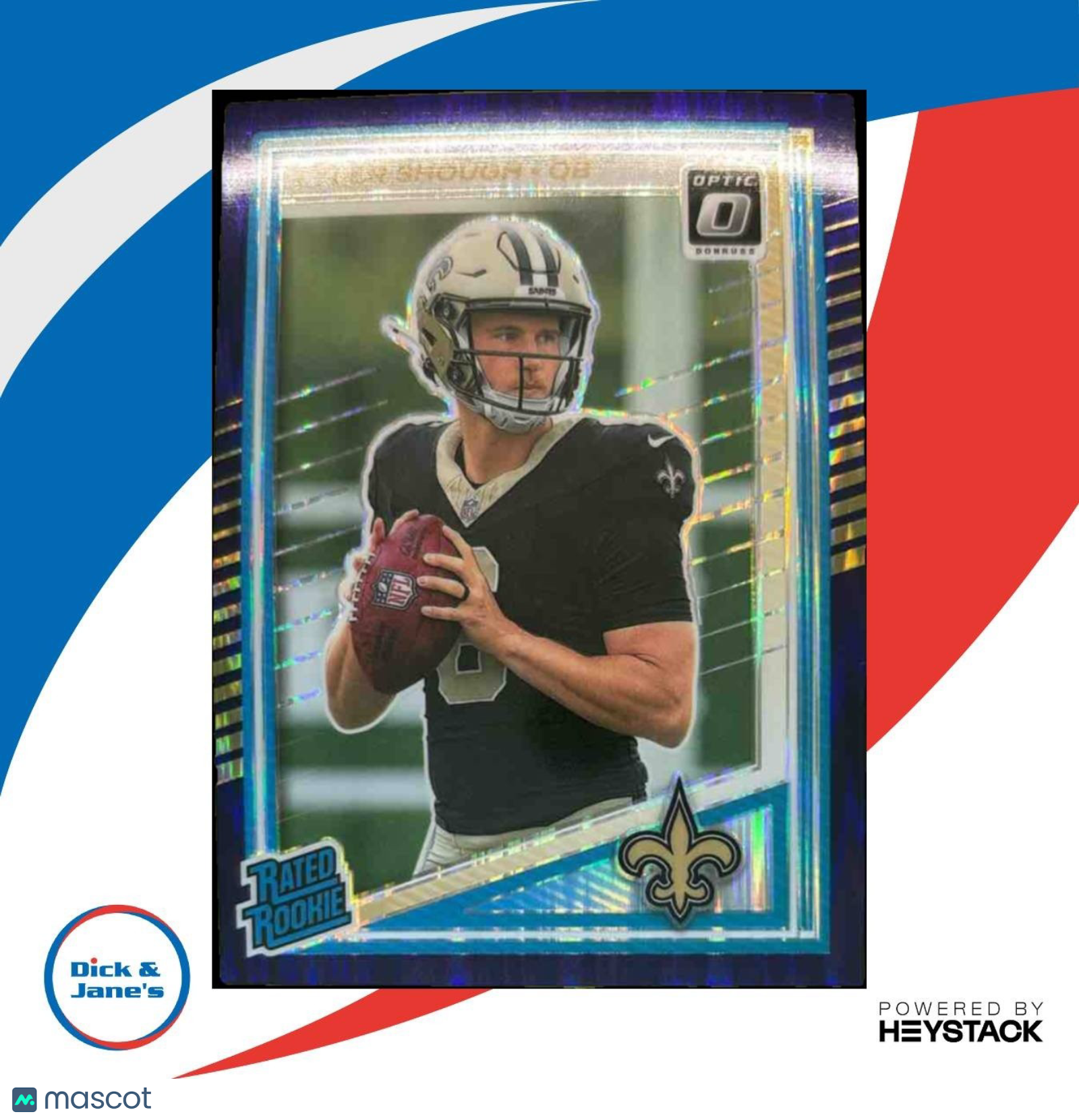 2025 Donruss Optic Tyler Shough Purple Shock Prizm #223 New Orleans Saints - Sports Cards