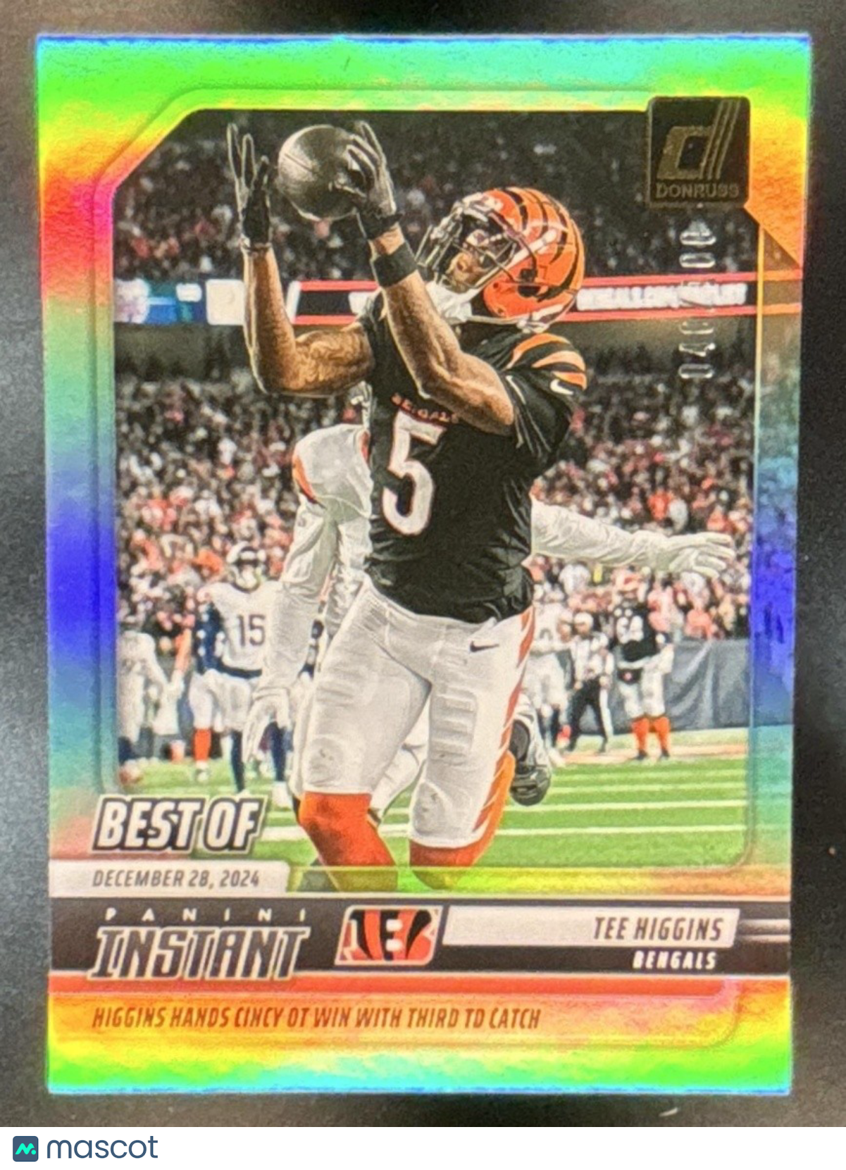 2025 Donruss Tee Higgins Best of Instant Holo /100 #INS-THS Cincinnati Bengals - Sports Cards