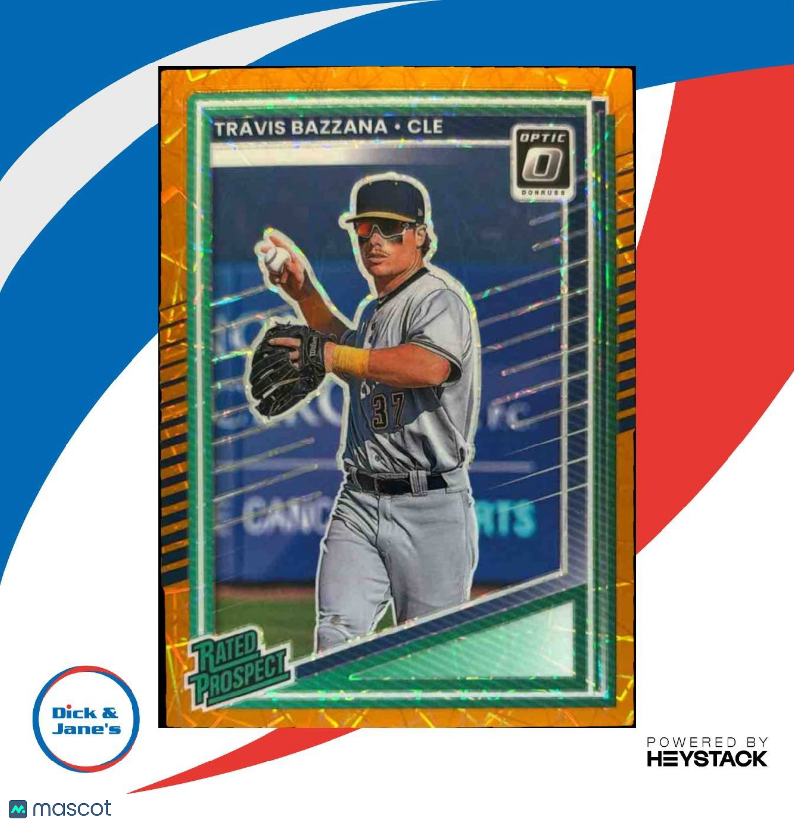 2025 Donruss Travis Bazzana Optic Orange Velocity #131 Cleveland Guardians - Sports Cards