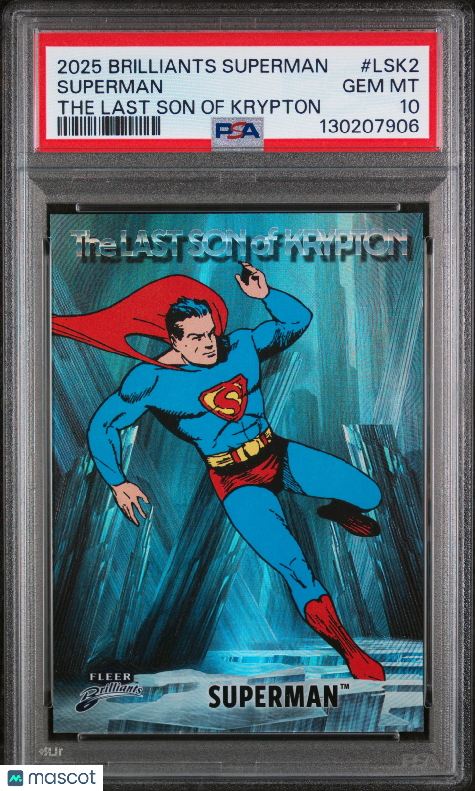 2025 Fleer Brilliants Superman The Last Son Of Krypton PSA 10 Case Hit SSP Pop 1 - Graded Non-Sports Cards