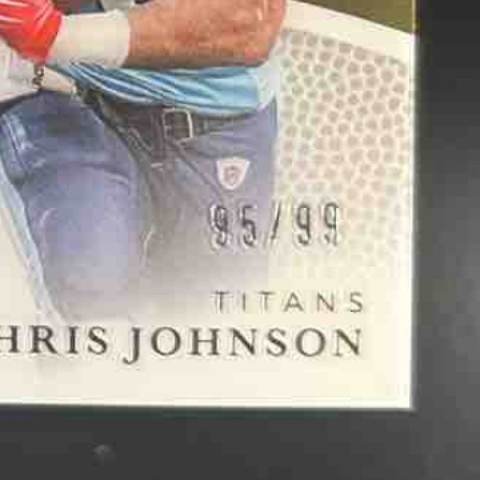 2025 Immaculate Collection Chris Johnson Premium Patch Auto /99 Mem Titans - Sports Cards