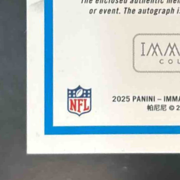 2025 Immaculate Collection Tetairoa McMillan Dual Patch Auto /99 RC Auto Panther - Sports Cards