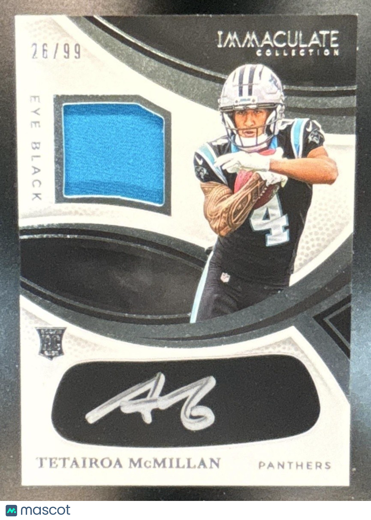 2025 Immaculate Collection Tetairoa McMillan Rookie Eye Black Patch /99 RC Auto - Sports Cards