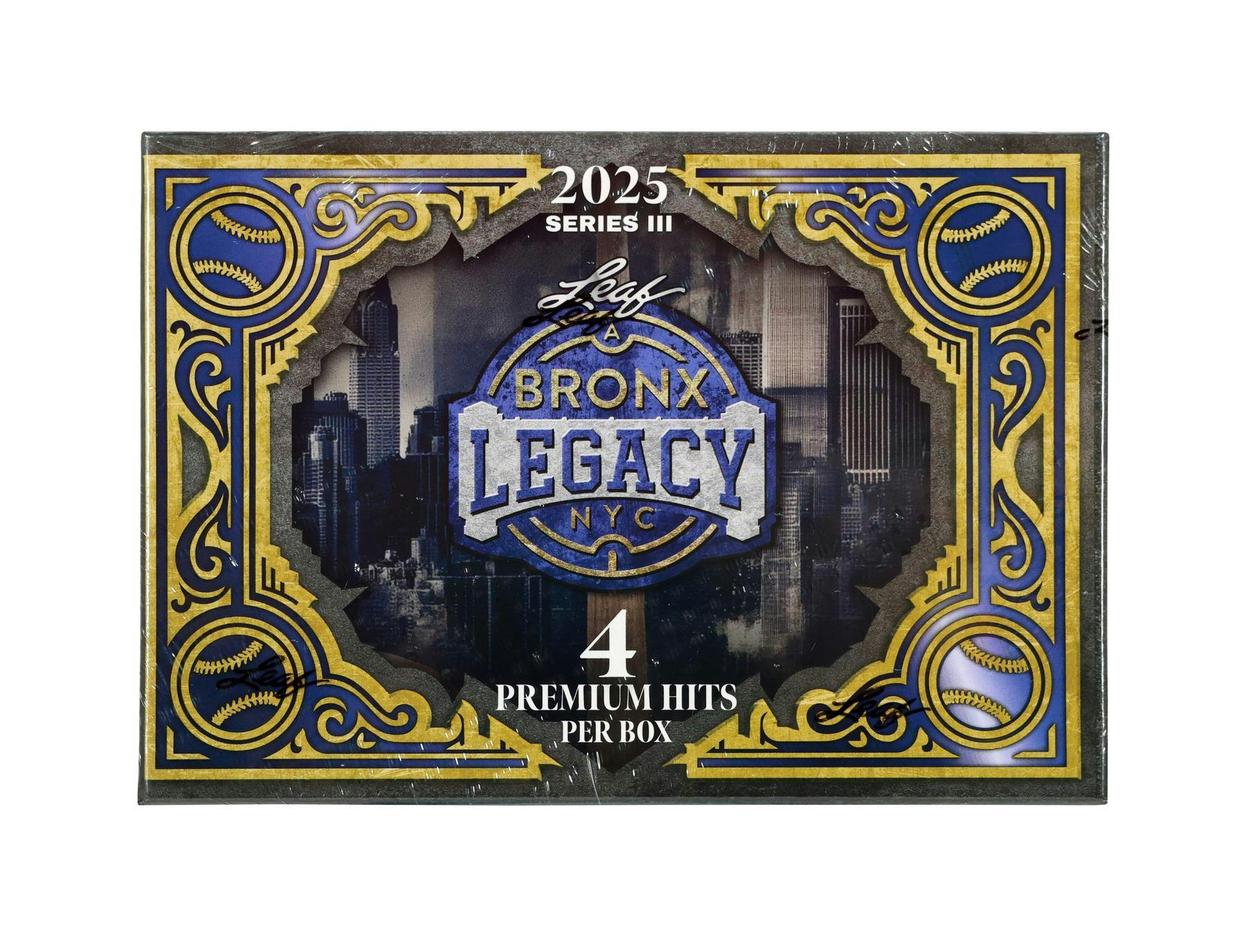 2025 Leaf Bronx Legacy NYC Series III Baseball Hobby Box (4 Premium Hits) - MLB Hobby Box