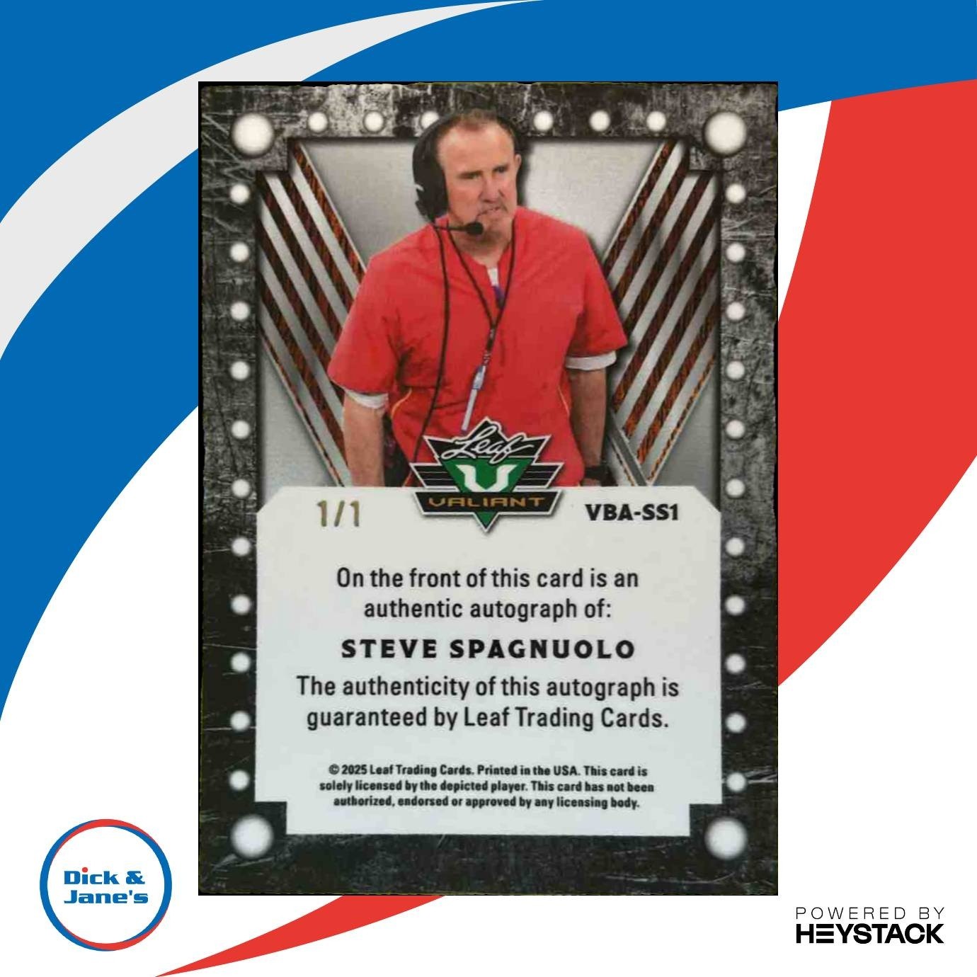 2025 Leaf Eclectic Signature Series Steve Spagnuolo Valiant Auto Pink 1/1 - Sports Cards