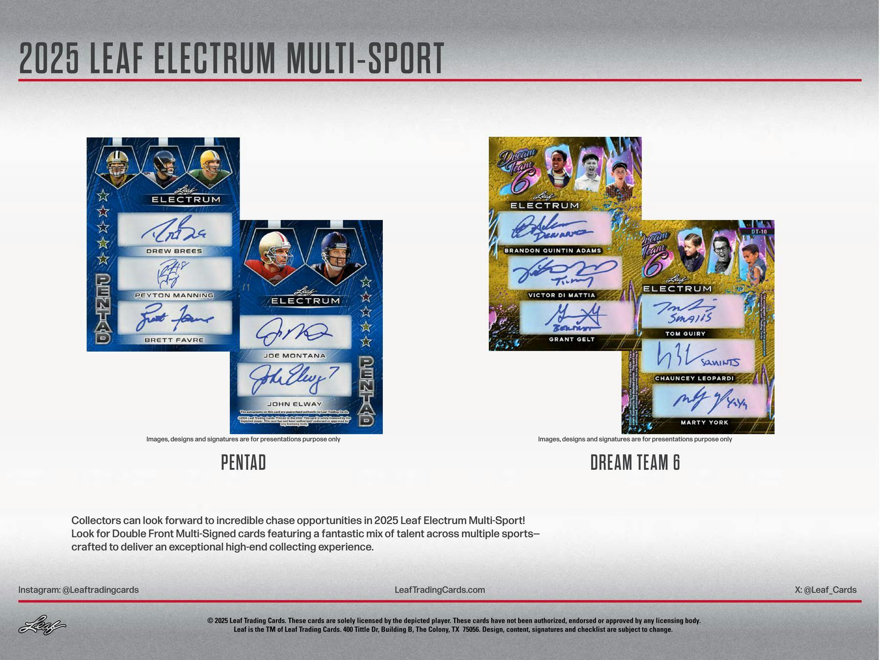2025 Leaf Electrum Multisport Hobby Box (3 Premium Hits) - Hobby Box