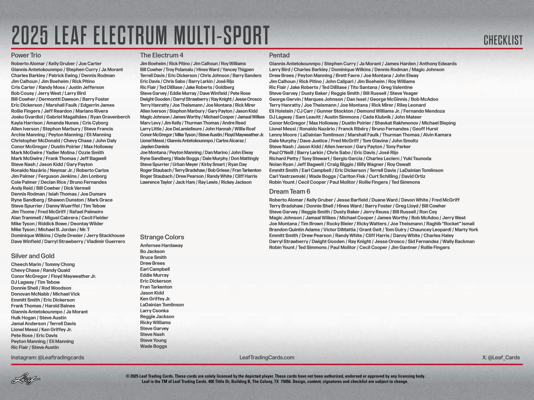 2025 Leaf Electrum Multisport Hobby Box (3 Premium Hits) - Hobby Box