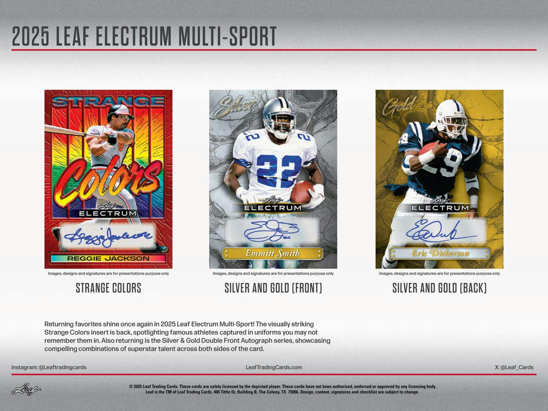 2025 Leaf Electrum Multisport Hobby Box (3 Premium Hits) - Hobby Box