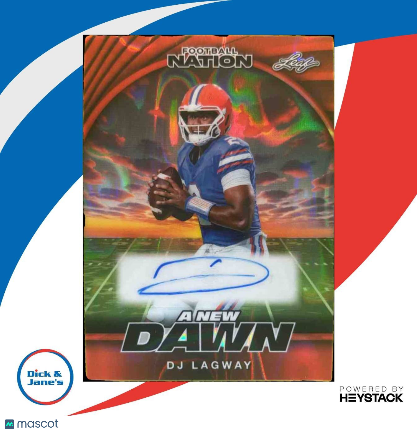 2025 Leaf Football Nation DJ Lagway A New Dawn Auto 1/1 #NA-DJL - Sports Cards