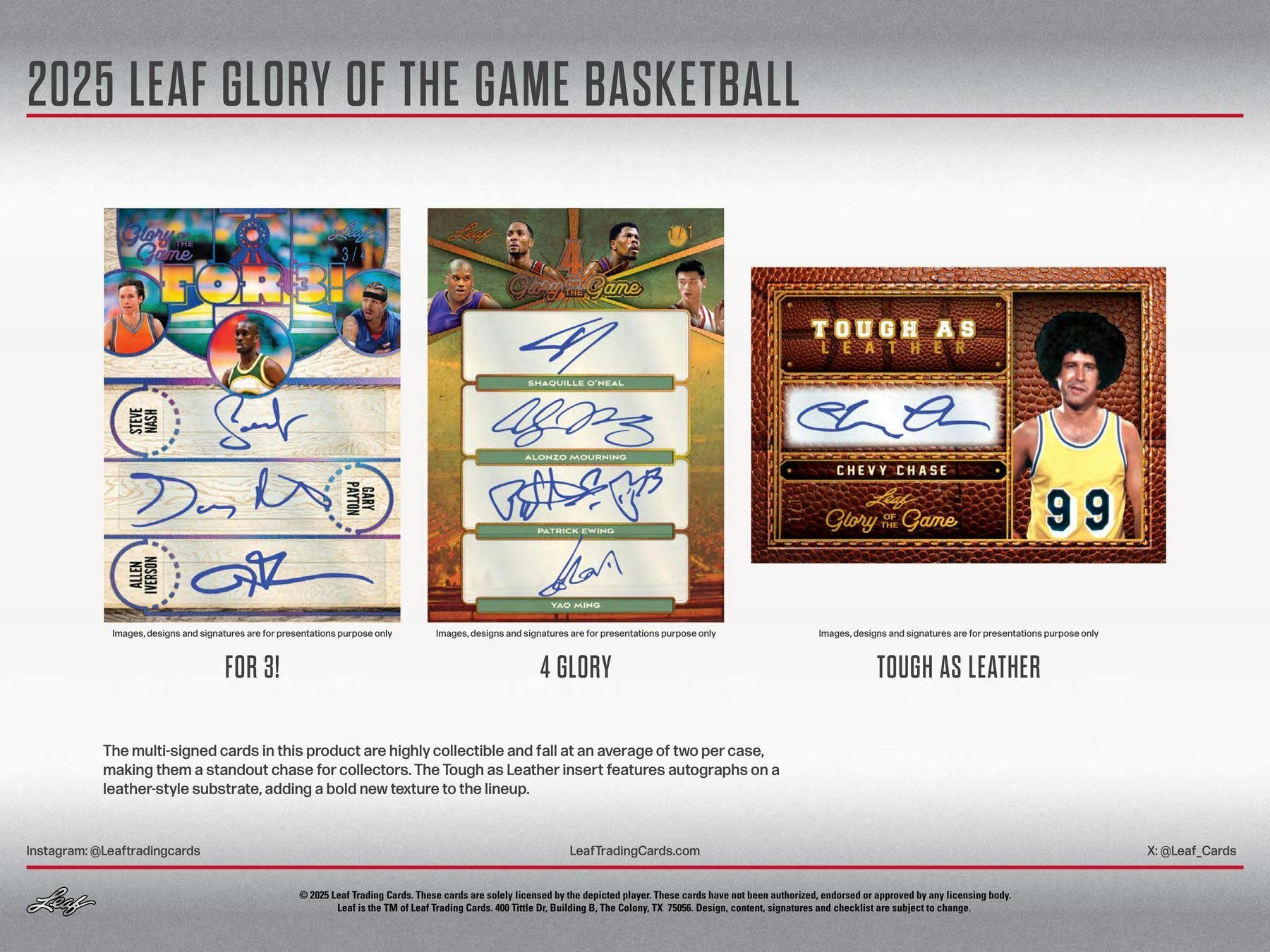 2025 Leaf Glory of the Game Basketball Hobby Box (4 Premium Hits) - Hobby Box