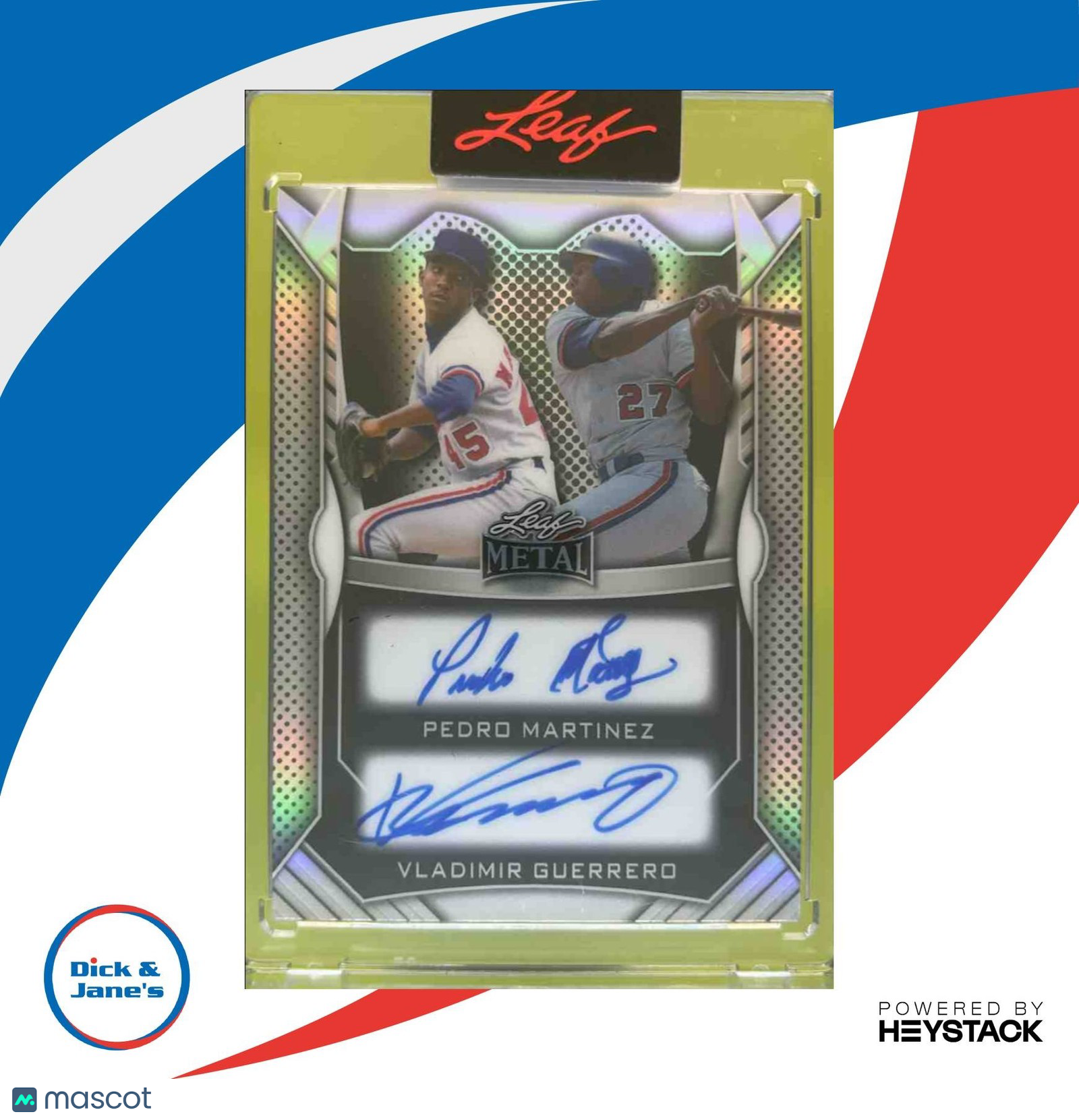 2025 Leaf Metal Authentics Pedro Martinez Vladimir Guerrero Dual Auto /10 #DA-2 - Sports Cards