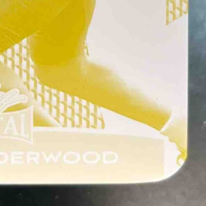 2025 Leaf Metal Bryce Underwood #22 Printing Plate 1/1 Yellow - Sports Cards