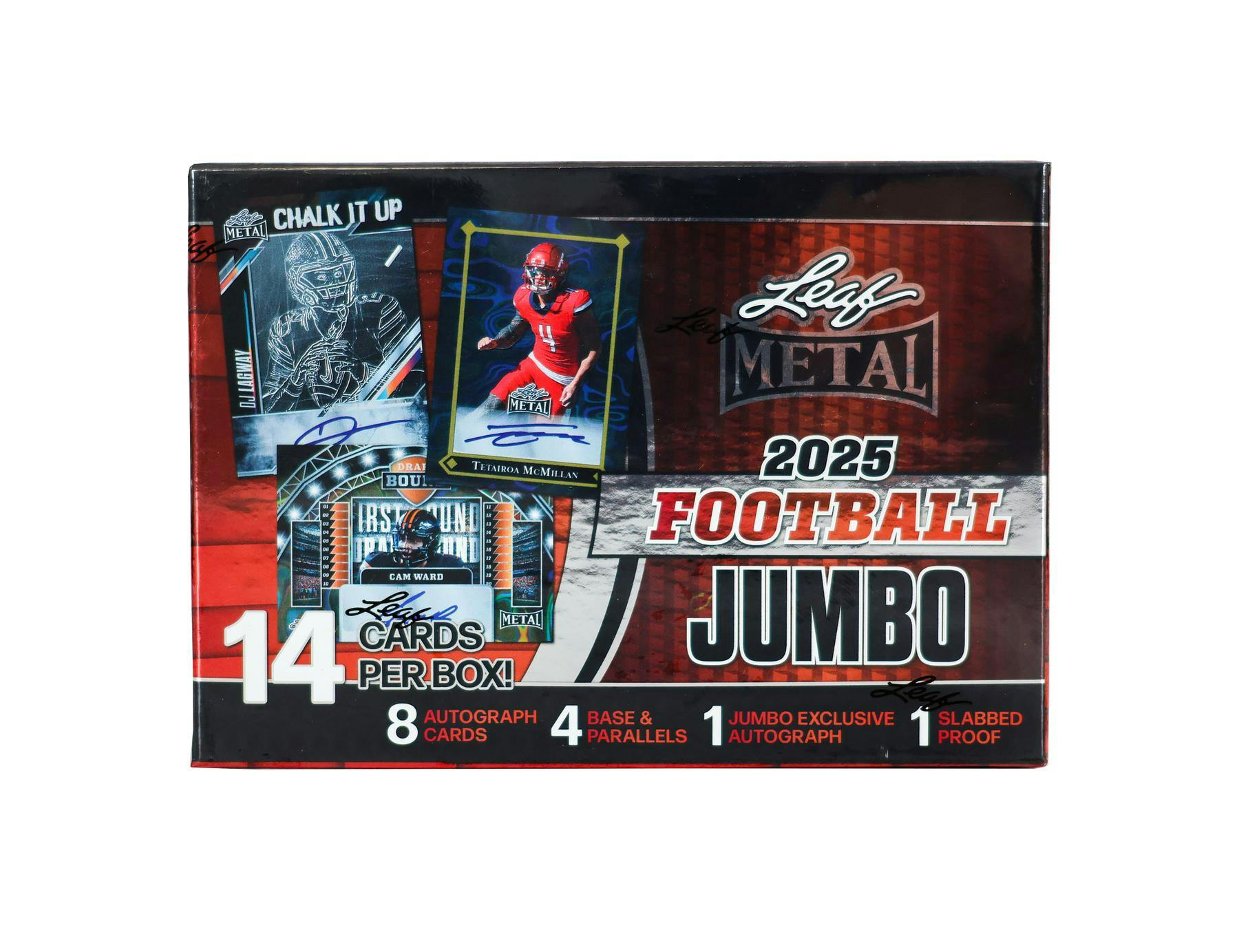 2025 Leaf Metal Football Hobby Jumbo Box (9 + 1 Hobby Auto) - NFL Hobby Box