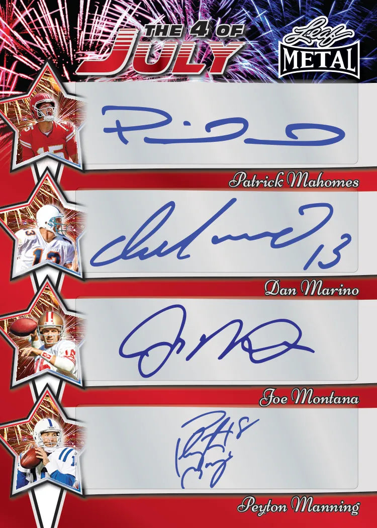 2025 Leaf Metal Independence Day Hobby Box (2 Premium Autograph Cards) - NFL Hobby Box