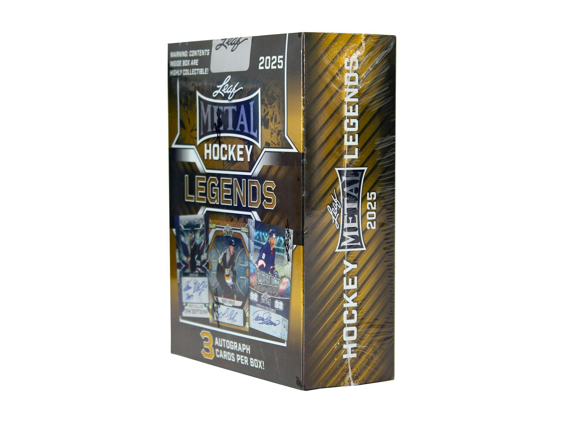 2025 Leaf Metal Legends Hockey Hobby Box (3 Autographs) - NFL Hobby Box