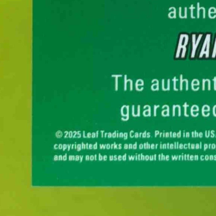 2025 Leaf Metal Ryan Waldschmidt Diamond in the Rough Auto Crystal Green 6/6 - Sports Cards