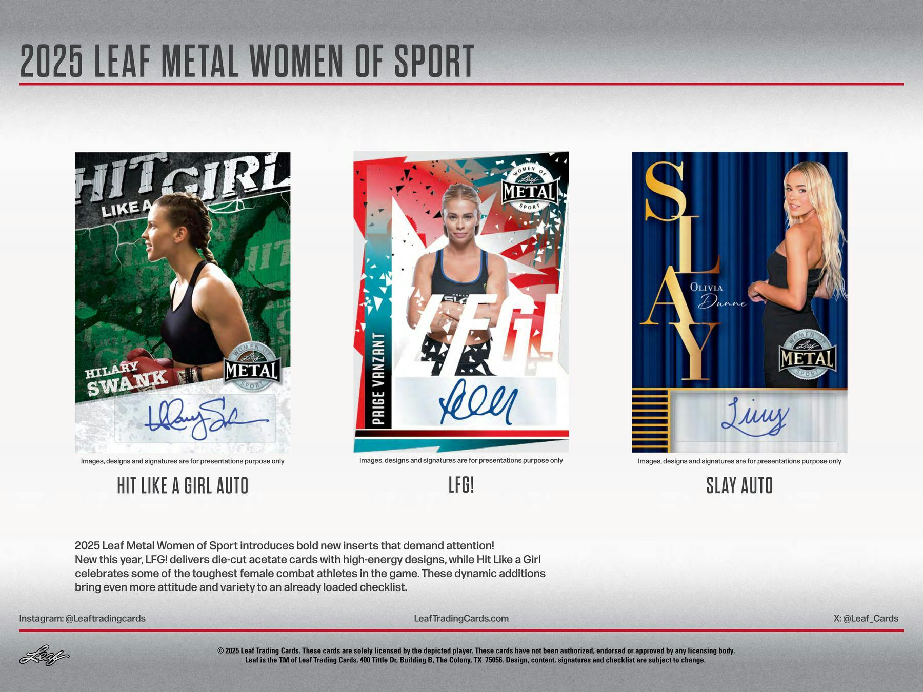2025 Leaf Metal Women of Sport Hobby Box (4 Autos) - NFL Hobby Box