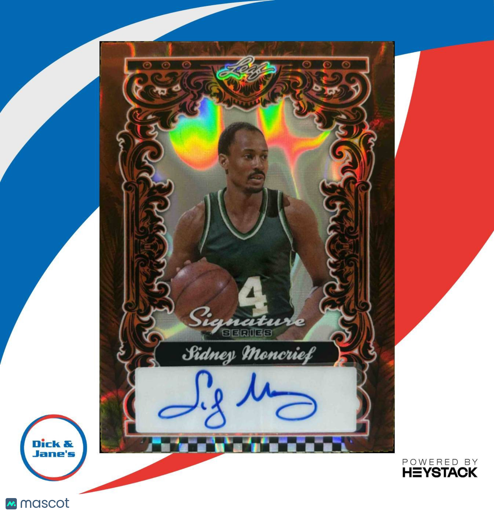 2025 Leaf Signature Series Sidney Moncrief Auto Lava Silver 1/1 #BA-SM1 - Sports Cards