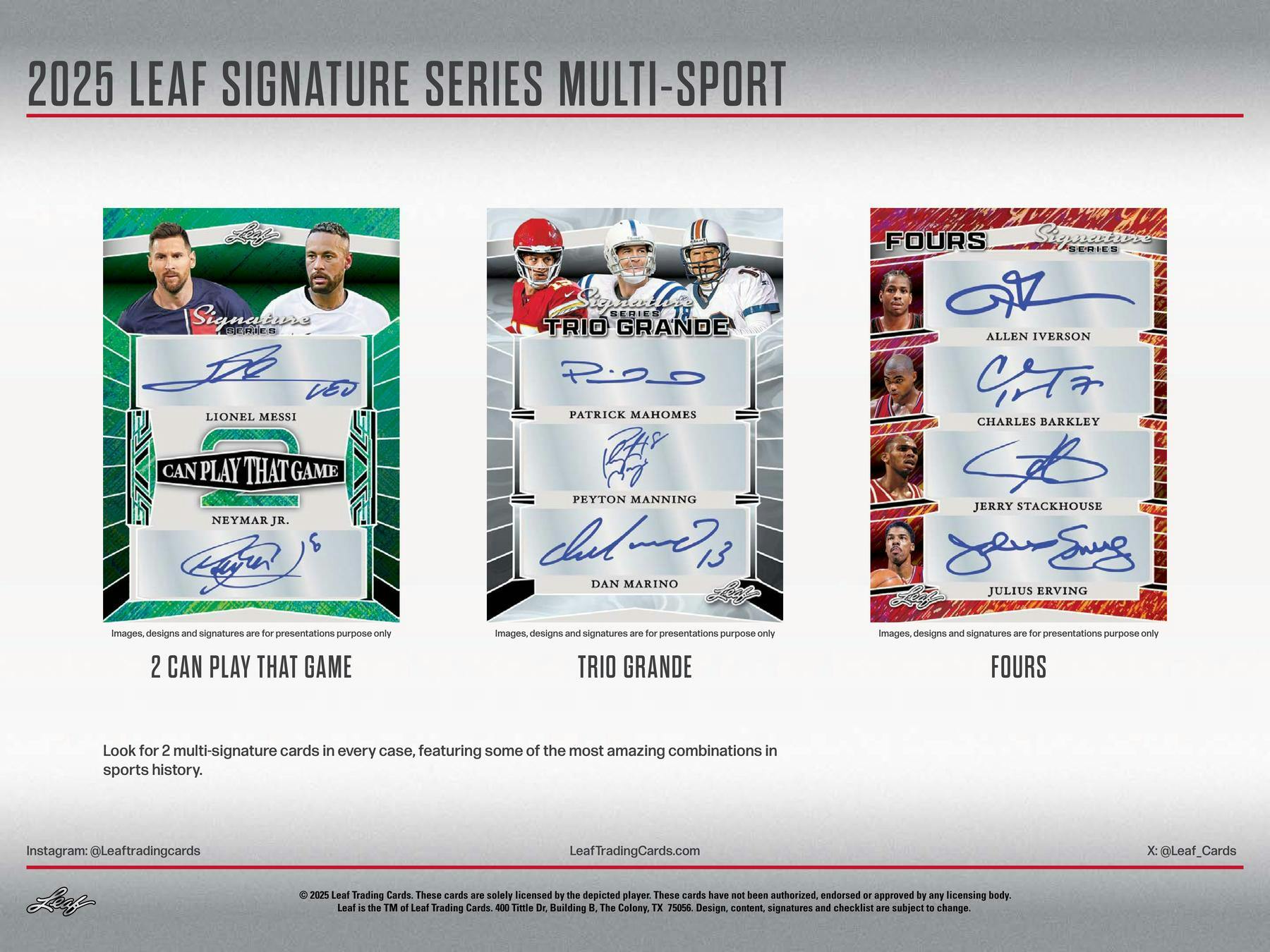 2025 Leaf Signature Series Sports Hobby Box (Four 1/1 Autograph Cards) - Hobby Box