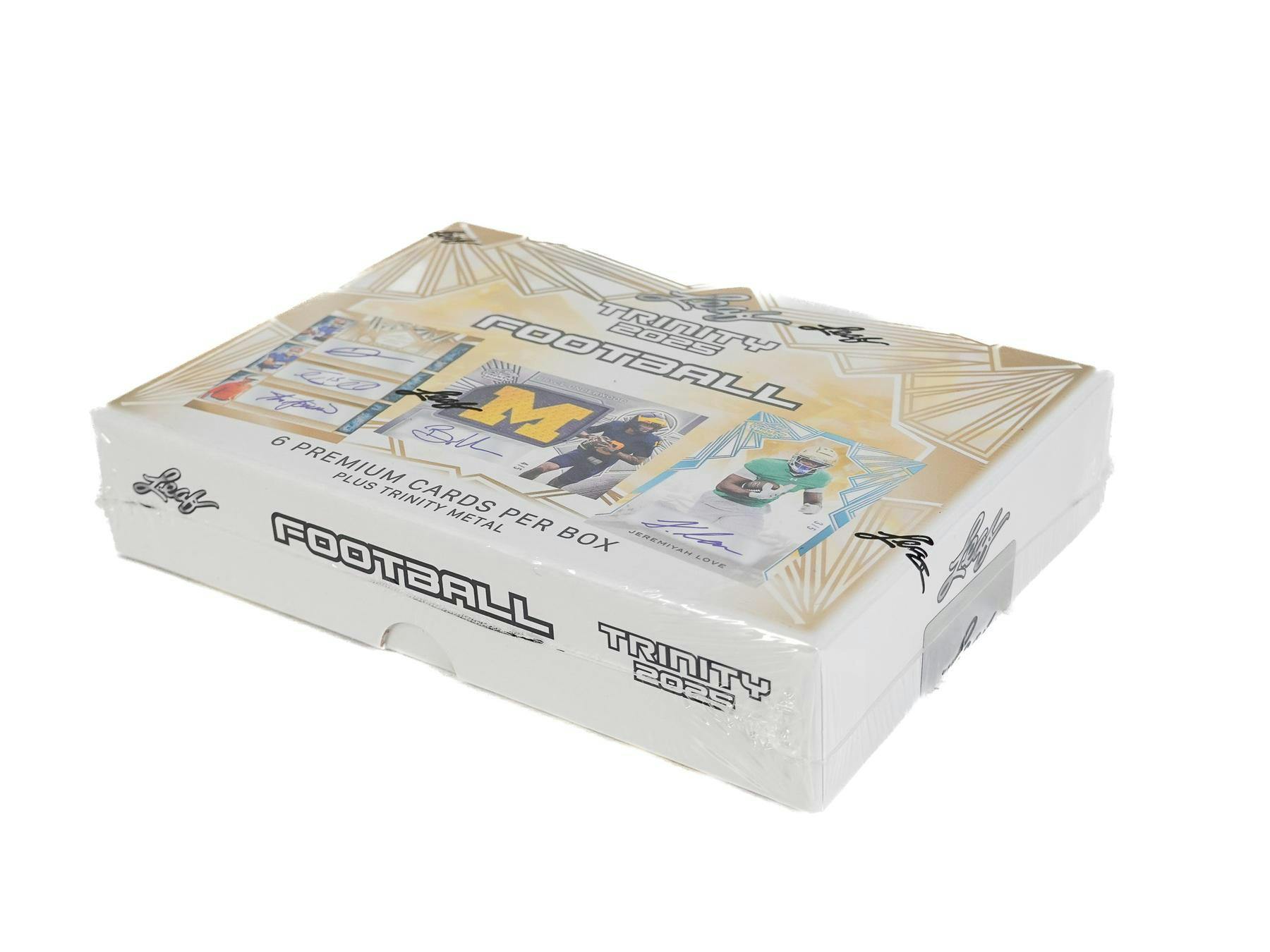 2025 Leaf Trinity Football Hobby Box (6 Cards + Trinity Metal Auto Memorabilia) - NFL Hobby Box