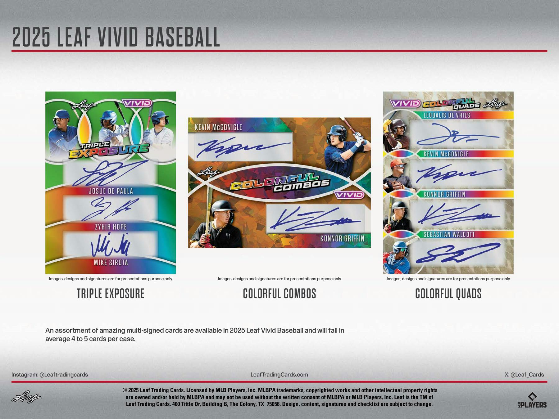 2025 Leaf Vivid Baseball Hobby Box (7 Autos) - MLB Hobby Box