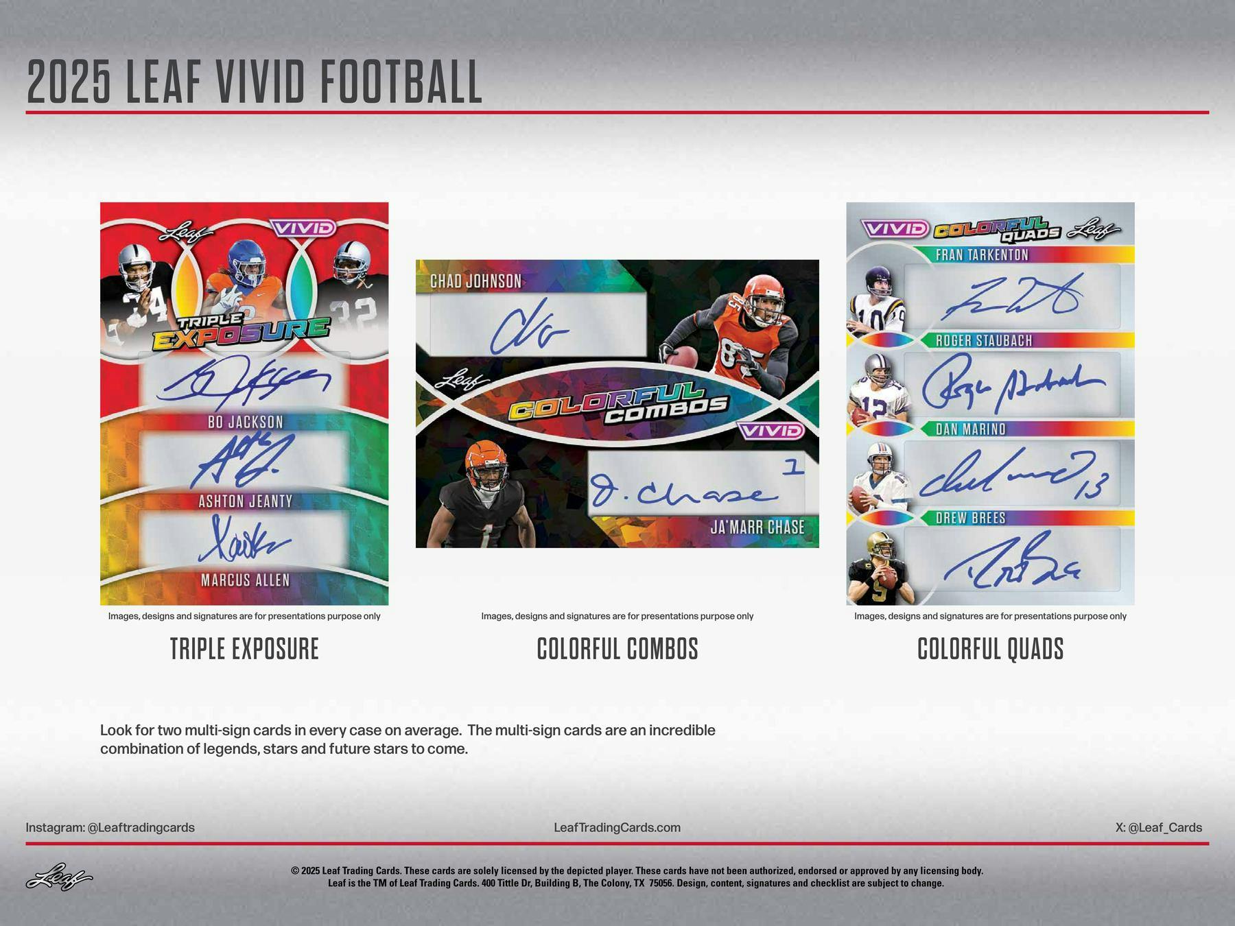 2025 Leaf Vivid Football Hobby Box (7 Autographs) Multi-Sport Bonus Autos? - NFL Hobby Box