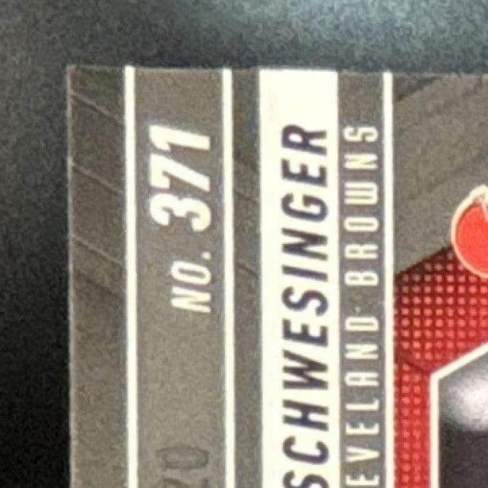 2025 Mosaic Carson Schwesinger No Huddle Pink /20 #371 RC Cleveland Browns - Sports Cards
