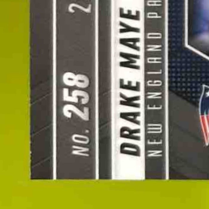 2025 Mosaic Drake Maye International Games White Prizm /25 #258 Patriots - Sports Cards