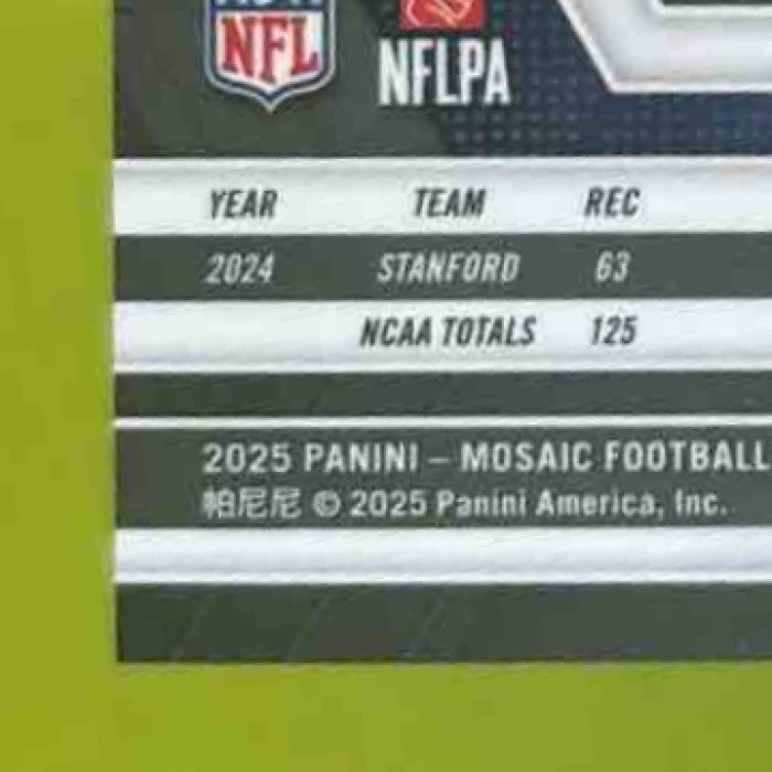 2025 Mosaic Elic Ayomanor Fusion Red & Yellow Prizm /89 RC Tennessee Titans - Sports Cards