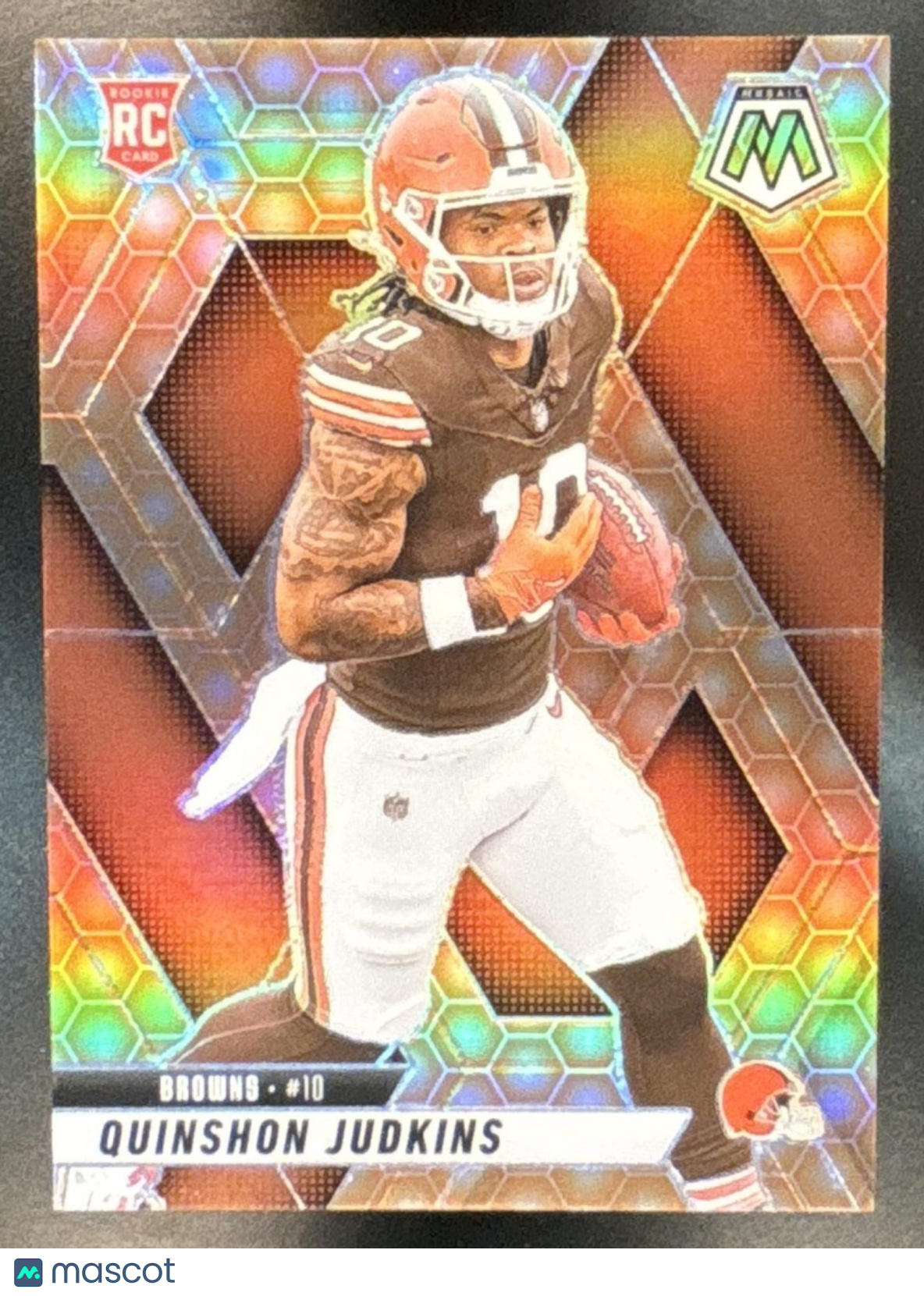 2025 Mosaic Quinshon Judkins Rookies Honeycomb Prizm #365 RC Cleveland Browns - Sports Cards