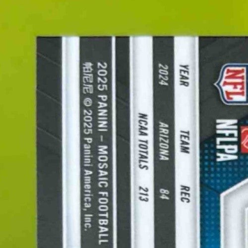 2025 Mosaic Red and White Stripe Prizm Tetairoa McMillan 309 RC - Sports Cards