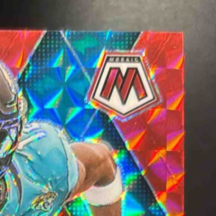 2025 Mosaic Travis Hunter Rookie Auto Red Prizm /199 #301 RC Jacksonville Jaguar - Sports Cards