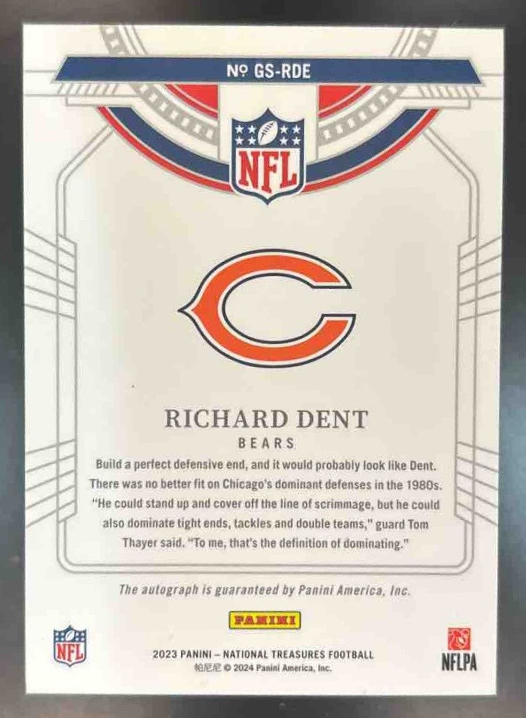 2025 National Treasure Richard Dent 2023 Playoff NFL Greatest Signature Auto /99 - Sports Cards