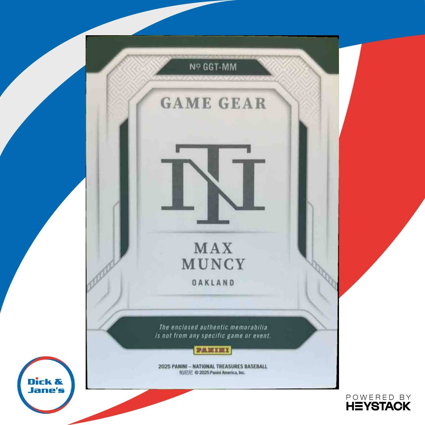 2025 National Treasures Max Muncy Game Gear Swatches Trio 54/99 #48 Oakland A’s - Sports Cards
